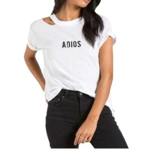 n:Philanthropy Adios White Cut Out Top